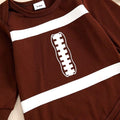 Long Sleeve Striped Football Baby Set   