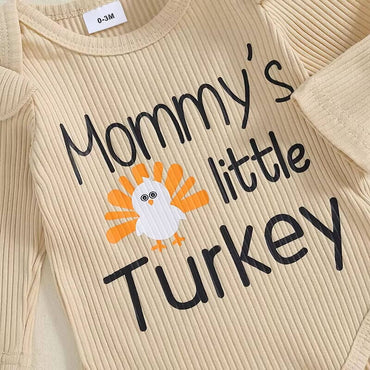 Mommy's Little Turkey Flared Pants Baby Set   