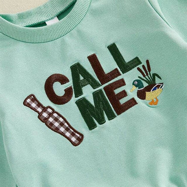 Long Sleeve Call Me Duck Checked Toddler Set Sets The Trendy Toddlers 