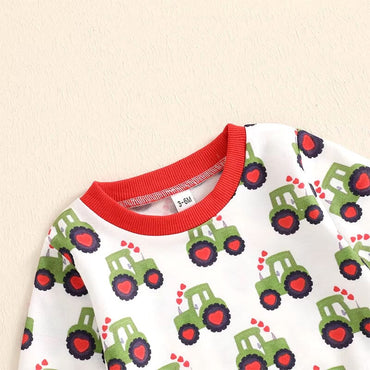 Valentine’s Day Tractor Baby Set   