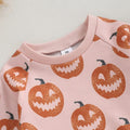 Pink Pumpkins Halloween Baby Set   