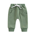 Solid Pockets Baby Pants Pants The Trendy Toddlers Green 3-6 M 