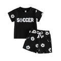Soccer Game Day Baby Set Sets The Trendy Toddlers Black 3-6 M 