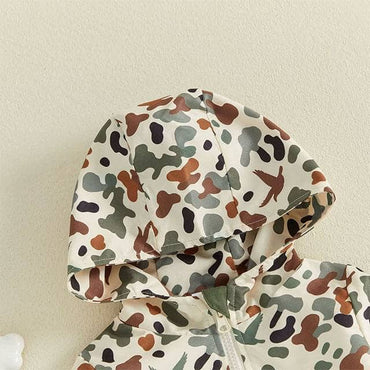 Long Sleeve Camo Hooded Toddler Jacket