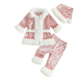Long Sleeve Santa Toddler Girl Costume Pink 2T