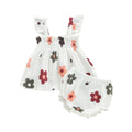 Sleeveless Ruffled Floral Baby Set