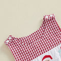 Sleeveless Christmas Gingham Baby Jumpsuit