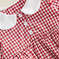 Long Sleeve Checkered Collar Baby Romper Rompers The Trendy Toddlers 