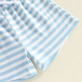 Short Sleeve Crab Striped Shorts Toddler Set