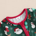 Christmas Zipper Footed Baby Jumpsuit   