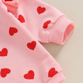 Long Sleeve Pink Hearts Baby Bodysuit   