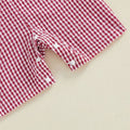 Sleeveless Christmas Gingham Baby Jumpsuit