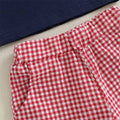 Short Sleeve Plaid Apple Toddler Set