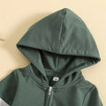 Long Sleeve Zipper Hooded Baby Jumpsuit
