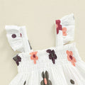 Sleeveless Ruffled Floral Baby Set