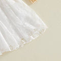 Ruffle Sleeve Bow Lace Toddler Dress