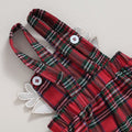 Long Sleeve Red Plaid Deer Baby Set   