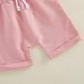 Little Dirt Never Hurt Pink Shorts Baby Set