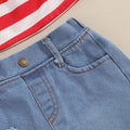 4th of July Denim Shorts Toddler Set   