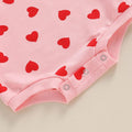 Long Sleeve Pink Hearts Baby Bodysuit   