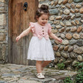 Ruffle Sleeve Bow Lace Toddler Dress