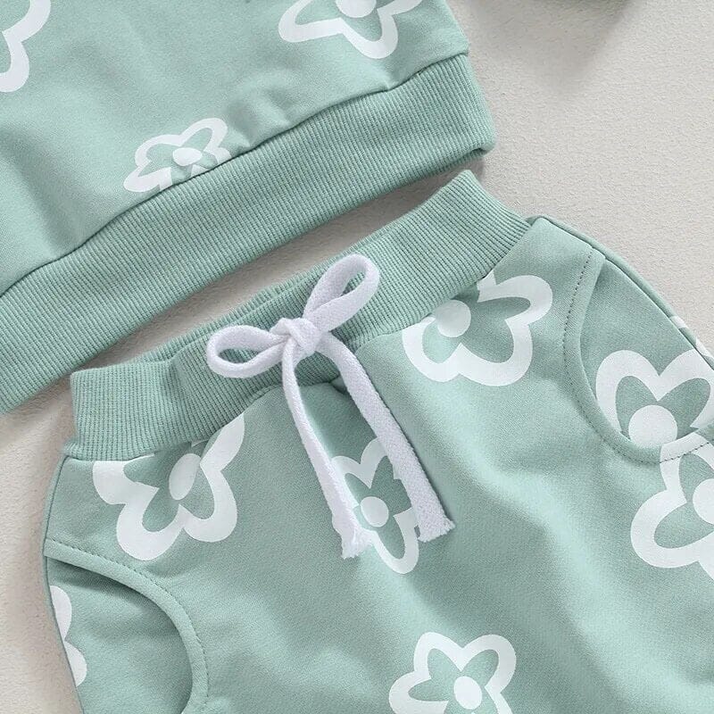 Floral Whimsy Seafoam Baby Set   