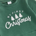 Long Sleeve First Christmas Waffle Baby Set Sets The Trendy Toddlers 
