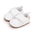 Classic Solid Velcro Baby Shoes White 1 