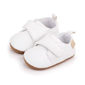 Classic Solid Velcro Baby Shoes White 1 