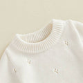 Long Sleeve Solid Knit Baby Romper Rompers The Trendy Toddlers 