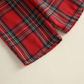 Long Sleeve Christmas Train Plaid Pants Toddler Set