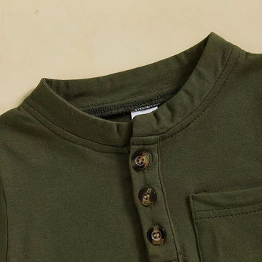 Short Sleeve Solid Shorts Toddler Set