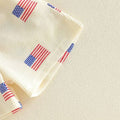 Short Sleeve American Flag Waffle Toddler Set