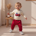 Long Sleeve Birthday Fire Truck Baby Set