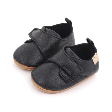 Classic Solid Velcro Baby Shoes Black 1 
