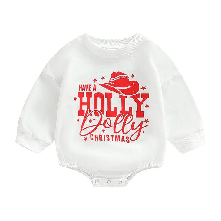 Holly Dolly Christmas Baby Bodysuit   