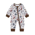 Long Sleeve Zipper Western Baby Jumpsuit