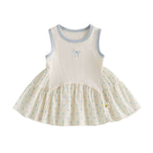 Sleeveless Polka Dot Bow Toddler Dress