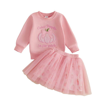 Cutest Pumpkin Pink Skirt Toddler Set Sets The Trendy Toddlers 