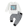 Mama's Boy Checkered Pants Baby Set   