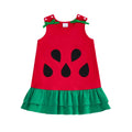 Sleeveless Watermelon Ruffled Toddler Dress