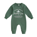 Christmas Trees Baby Jumpsuit Holiday The Trendy Toddlers Green 0-3 M 