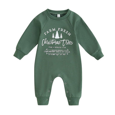 Christmas Trees Baby Jumpsuit Green 0-3 M 