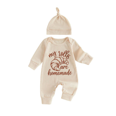 Homemade Rolls Waffle Baby Jumpsuit