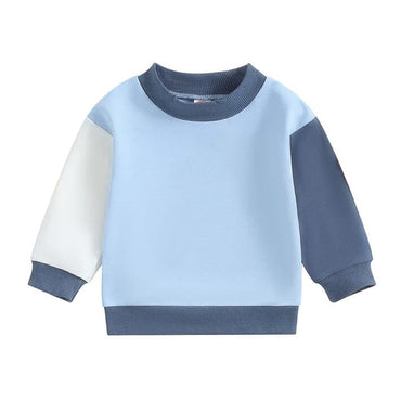 Blue Color Block Baby Sweatshirt   