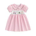 Puff Sleeve Checkered Golf Toddler Dress