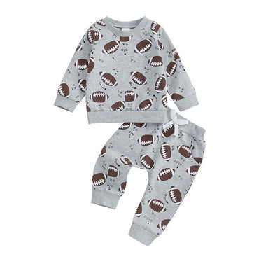 Long Sleeve Football Season Baby Set   