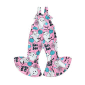 Halloween Ghost Flared Toddler Jumpsuit Pink 9-12 M