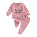 Auntie's Bestie Toddler Set Pink 9-12 M 