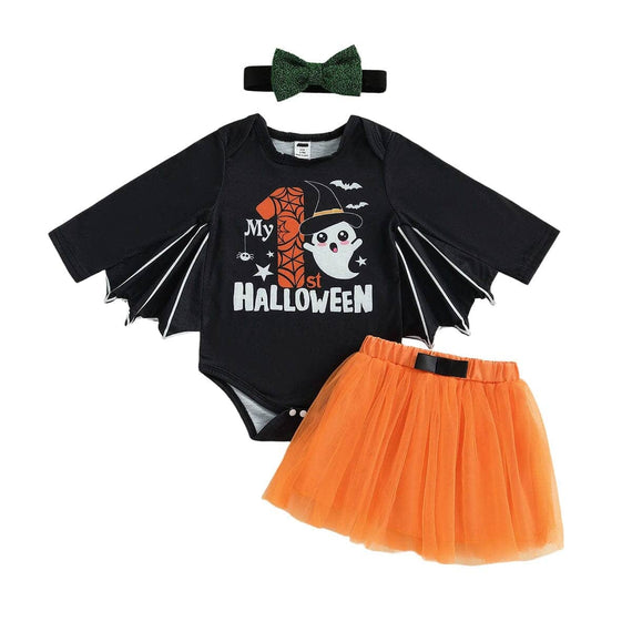My First Halloween Tulle Skirt Baby Set